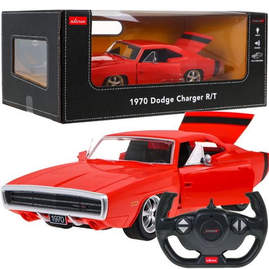Picture of Rastar 1970 Dodge Charger RT czerwony RASTAR model 1:16 Zdalnie sterowane auto + Pilot