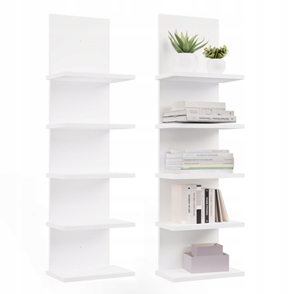 Изображение Rega Wiszcy R5P 5 Póek Na Ksiki Do Biura Salonu Pokoju Dziecka BIAY