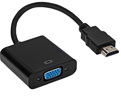 Attēls no RoGer Adapter to Transfer HDMI to VGA (+Audio) Black