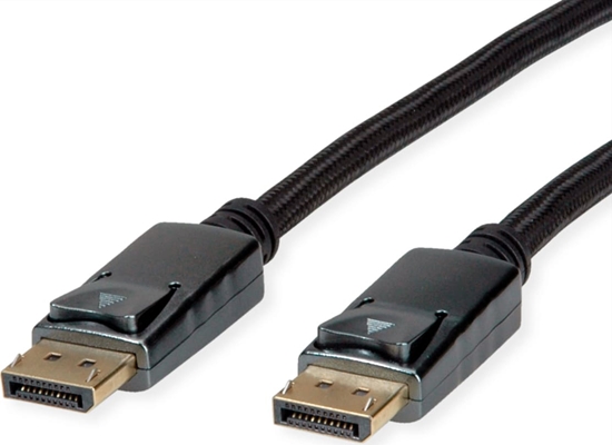 Picture of Roline DisplayPort Cable, v1.4, DP-DP, M/M, black /silver, 1 m