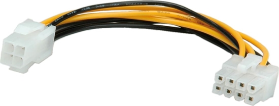 Изображение Roline Internal Power Cable, 8 pin PCI Express Plug - P4 Plug, 0.15 m