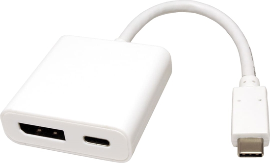 Picture of Roline Type C - DisplayPort Adapter, + 1x Type C PD, v1.2, M/F