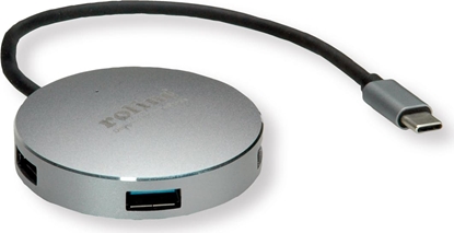 Attēls no Roline USB 3.2 Gen 1 Hub, 4 Ports, Type C connection cable