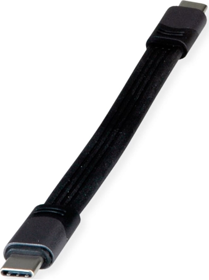 Picture of Roline USB4 Gen3x2 Cable, PD (Power Delivery) 20V5A, with Emark, C-C, M/M, black, 15 cm