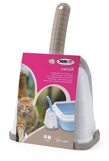 Picture of Romeo, opatka do kuwety, ze stojakiem, ciemnobeowa, 17,5x11x28