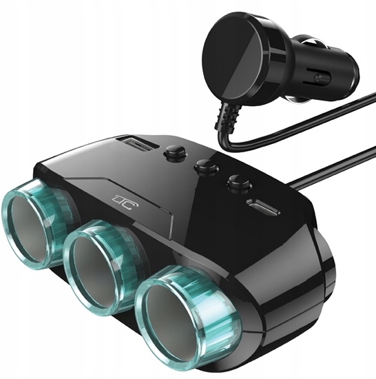 Picture of Rozdzielacz Gniazda Zapalniczki 12-24V QC3.0+PD