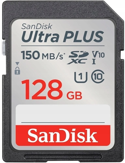 Picture of SanDisk SDXC Ultra PLUS 128GB (Class10/V10/UHS-I/150MB/s)