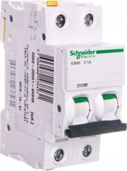 Picture of SCHNEIDER ELECTRIC IC60H CIRCUIT BREAKER 2P C1A 1