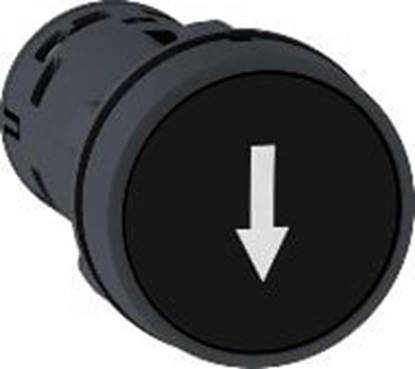 Изображение Schneider Electric Przycisk z samopowrotem czarny strzaka w dó biaa 1Z (XB7NA21343)