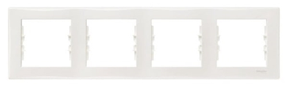 Attēls no Schneider Electric Ramka poczwórna Sedna pozioma kremowa SDN5800723