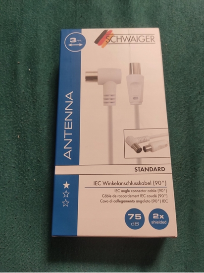 Picture of Schwaiger KVKW30 kabel koncentryczny 3 m IEC169-2 Biay
