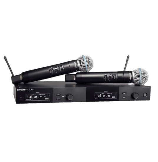 Picture of Shure SLXD24DE/B58-G59 - Podwójny cyfrowy system bezprzewodowy z dwoma nadajnikiami/mikrofonami "do rki"