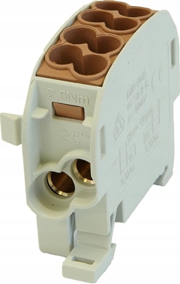 Attēls no Simet Blok rozdzielczy - odgany Al/Cu SCB 25 (80110) SIMBLOCK brzowy 81501015