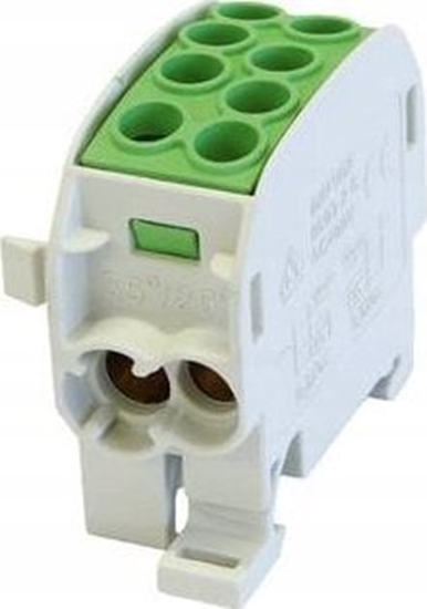Picture of Simet Blok rozdzielczy 1-potencjaowy czony 125A 2x4-35mm2, 2x2,5-25mm2 zielony SCB 35-Cu 81504005