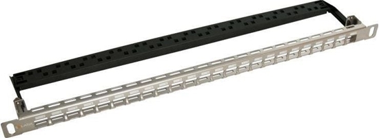 Picture of Solarix Patch panel 19" 0,5U 24x RJ-45 Cat.6 UTP z wspornikiem (SX24HDM-0-STP-SL-UNI)