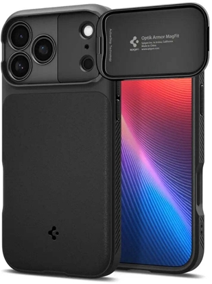 Изображение Spigen Etui Optik Armor Mag MagSafe do iPhone 17 Pro czarny
