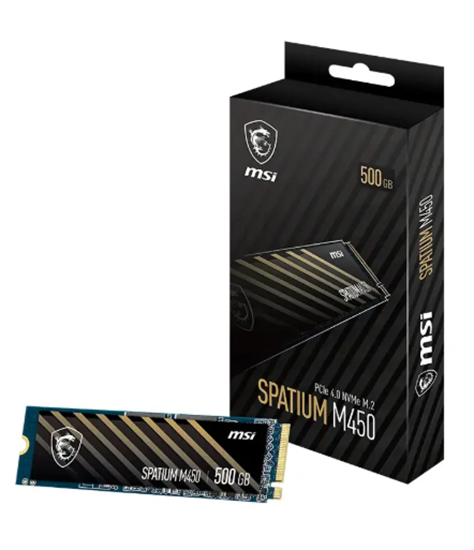 Picture of SSD Disks MSI Spatium M450 500GB M.2 PCIe 4.0 SSD 3600/2300 MB/s