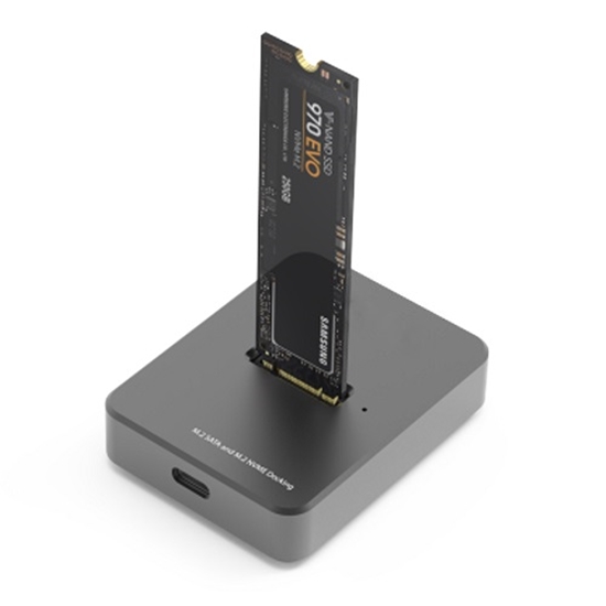 Picture of SSD Single Docking Station M.2 SATA/ NVME, USB-A, USB-C