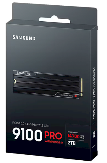 Picture of SSD|SAMSUNG|9100 PRO|2TB|M.2|PCIe Gen5|NVMe|TLC|Write speed 13400 MBytes/sec|Read speed 14700 MBytes/sec|2.38mm|TBW 1200 TB|MZ-VAP2T0CW