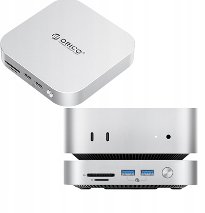 Picture of Stacja dokujca Orico MiniLink 9w1 z kieszeni na dysk twardy M.2 SSD - srebrna