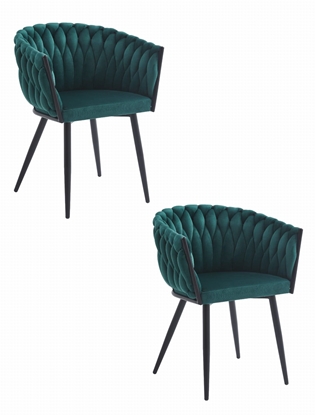 Attēls no Stylowe krzeso aksamit zielone ORION eleganckie do salonu jadalni x2