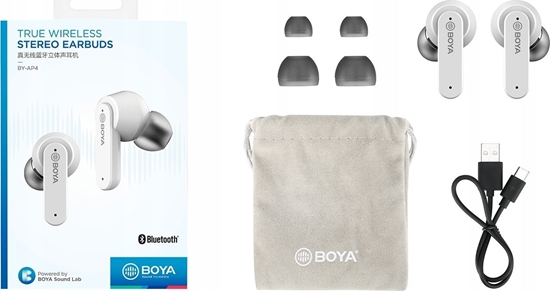 Picture of Suchawki Boya BY-AP4 WHITE bezprzewodowe suchawki douszne