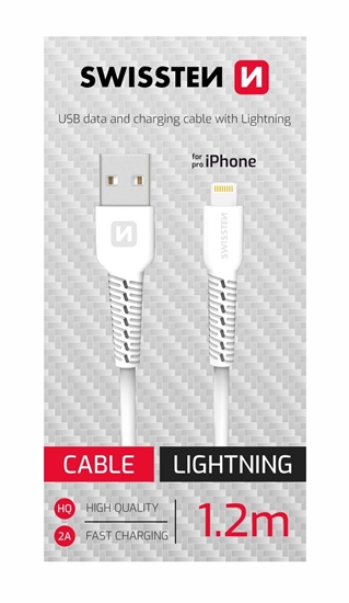 Изображение Swissten Data Cable USB / Lightning 1.2m