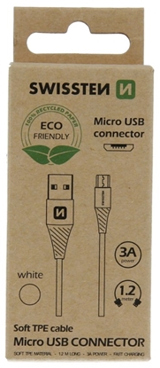Picture of Swissten Eco Friendly Fast Charge 3A Micro USB Data and Charging Cable 1.2m