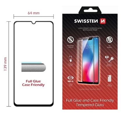 Изображение Swissten Full Face 5D Tempered Glass Samsung Galaxy A40 Black