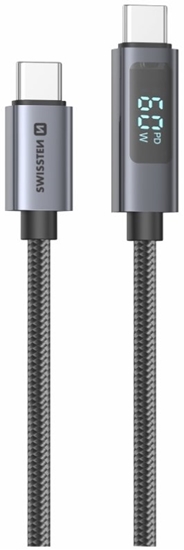 Изображение Swissten LCD Cable USB-C - USB-C 1.5m