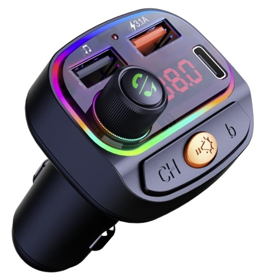 Изображение Swissten RGB Bluetooth FM Transmitter 2x USB / USB-C