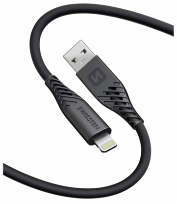 Picture of Swissten Soft Silicone USB - Lightning Data and Charging Cable 0.4m