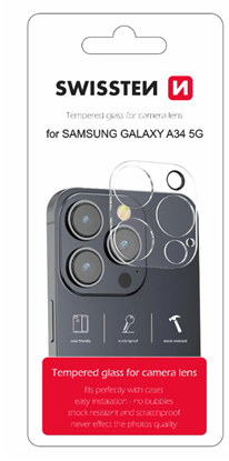 Изображение Swissten Tempered Glass For Camera Lens For Samsung Galaxy A15 / A15 5G