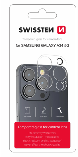 Изображение Swissten Tempered Glass For Camera Lens For Samsung Galaxy A15 / A15 5G