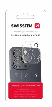 Изображение Swissten Tempered Glass For Camera Lens For Samsung Galaxy A55