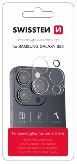 Изображение Swissten Tempered Glass For Camera Lens for Samsung Galaxy S25 5G
