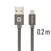 Изображение Swissten Textile Fast Charge 3A Lightning Data and Charging Cable 20 cm