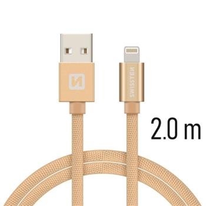 Изображение Swissten Textile Fast Charge 3A Lightning Data and Charging Cable 2m