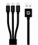 Attēls no Swissten Textile Universal 3in1 USB-C / Lightning Data MFI / Micro USB Cable 1.2m Black