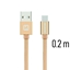 Attēls no Swissten Textile Universal Quick Charge 3.1 USB-C Data and Charging Cable 20 cm