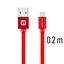 Attēls no Swissten Textile Universal Quick Charge 3.1 USB-C Data and Charging Cable 20 cm