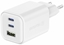 Attēls no Swissten Travel Charger GaN 2x USB-C / PD USB-A / 18W QC / 65W