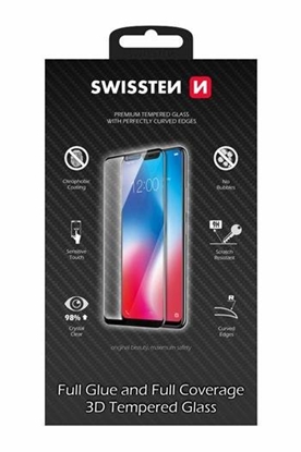 Picture of Swissten Ultra Durable Full Face / Full Glue Tempered Glass Premium 9H Screen Protector Samsung 405 Galaxy A40 Black