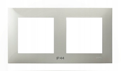 Attēls no SZAFIR Ramka podwójna do czników IP-44 kaszmirowy be RH-2Z/83