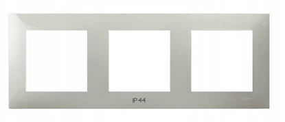 Attēls no SZAFIR Ramka potrójna do czników IP-44 kaszmirowy be RH-3Z/83