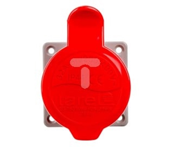 Picture of Tarel Gniazdo izolacyjne tablicowe 5P 32A 400V czerwone IP44