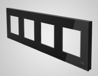 Attēls no Touchme Ramka poczwórna szklana czarna (TM718B)