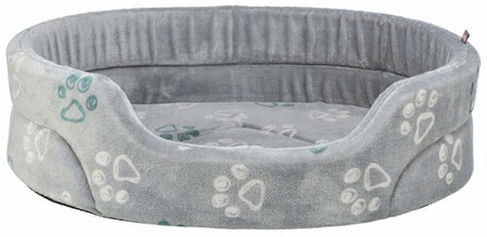 Picture of Trixie Jimmy Soft legowisko, dla psa/kota, mikki plusz, owalne, jasnoszare, 75 x 65 cm