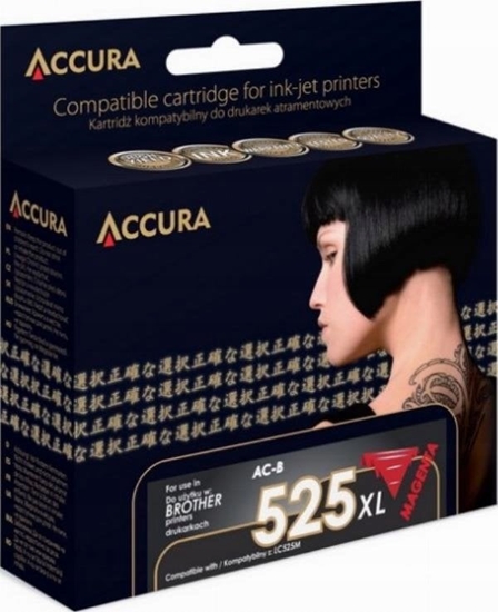 Изображение Tusz Accura ink Brother (LC525M) zamiennik XXL