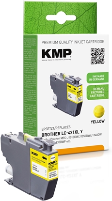Picture of Tusz Brother KMP wkad MFC-J1010DW LC421XLY yellow 500S 7ml remanufactured